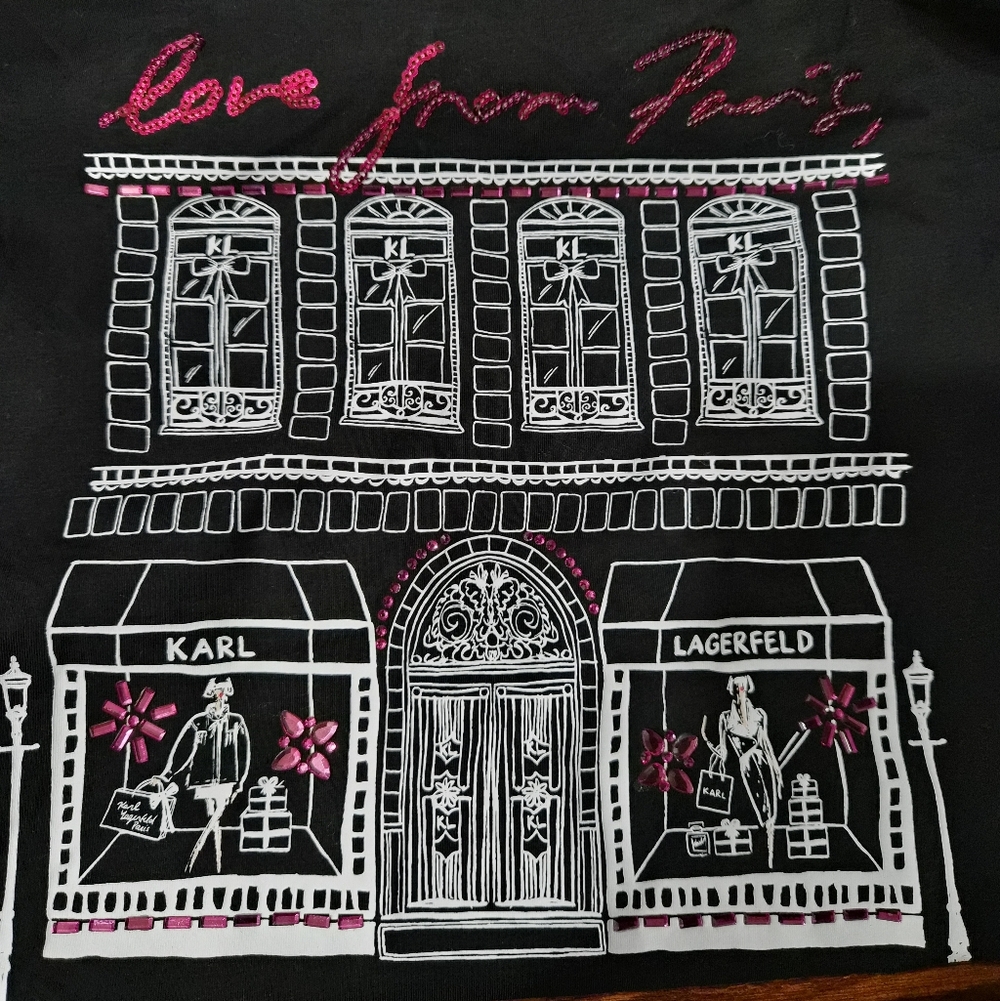 Karl Lagerfeld Black Paris Shirt